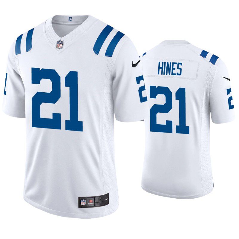 Men Indianapolis Colts #21 Nyheim Hines Nike White Limited NFL Jersey